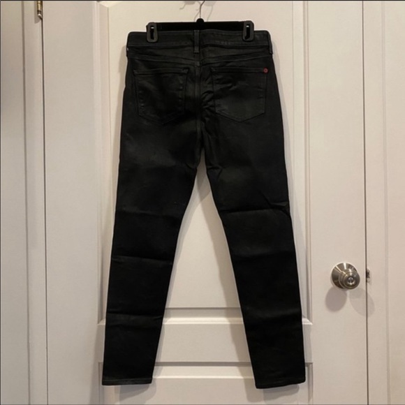 Spanx The Slim-X Black Wax Coated Skinny Jeans - Picture 3 of 3